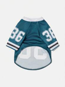 PETSIN 1 件宠物狗猫橄榄绿色数字印花时尚狗针织 T 恤，男女通用 - 彩色 - 查看 6