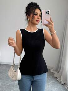 Selianne 优雅性感露背镂空蝴蝶结设计吊带背心 - 白色 - 查看 7