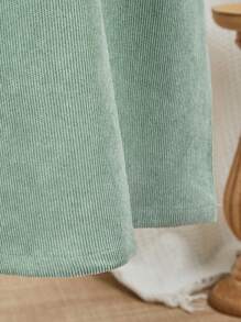 2pcs/Set Tween Girls Casual Long Sleeve Top And Dress Set - Mint Green - View 6