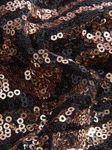 ROMWE J-Fashion Y2K Retro Party Festival Shiny Sequin Zebra Print Wireless Bralette With Criss-Cross Straps - Multicolor - View 3