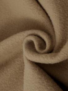 Manfinity Homme Loose Fit Men's Graphic Letter Print Hooded Sweatshirt With Drawstring - Khaki - View 5