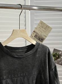 Comfortcana Conjunto de 2 piezas talla grande: Camiseta de manga corta y cuello redondo en negro y pantalones cortos, ropa de primavera-verano