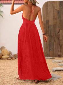 Breezaya Robe casual habillée enveloppante sans dos pour les vacances - robe casual moderne