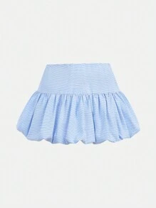 Girlism 少女学校/返校季，甜美可爱丝带蝴蝶结条纹迷你裙芭蕾短裙