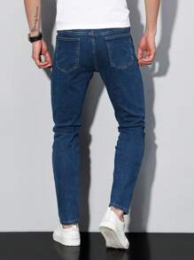 Manfinity Homme Men's Pocket Slim Casual Versatile Jeans - Medium Wash - View 2