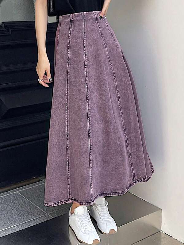 DAZY 女士休闲百搭A字牛仔裙