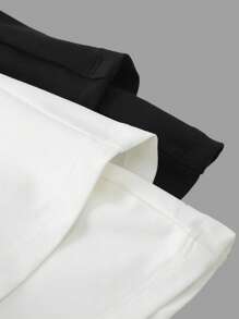 SHEIN Girlism Tween 女童休闲腰带简约风格短裤多件套 - 彩色 - 查看 9