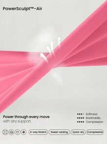 GLOWMODE Reggiseno sportivo Powersculpt™-Air con coppa integrata, ad asciugatura rapida e antitraspirante, a schiena aperta, per alto impatto, allenamenti e corse