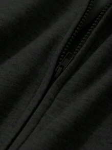 DAZY Women's Hooded Solid Color Bow Decor Long Sleeve Sweatshirt,Fall Women Clothes Jacket - Black - View 5