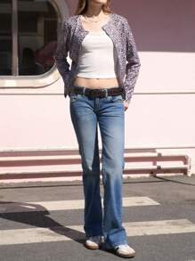 INAWLY Leopard Casual Jacket For Women, Autumn/Winter Fall Cloth For Women - Multicolor - View 5