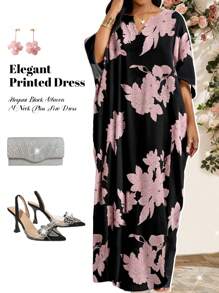 Fleurora Spring And Summer Elegant Black Woven V Neck Short Sleeve Tunic Dress Shirt Dress Plus Size Dresses Halloween Clothes Women Robes - Multicolor - View 1