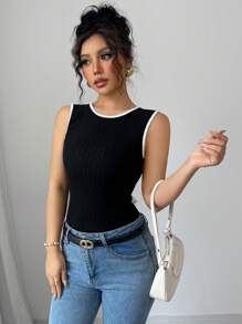 Selianne 优雅性感露背镂空蝴蝶结设计吊带背心 - 白色 - 查看 5