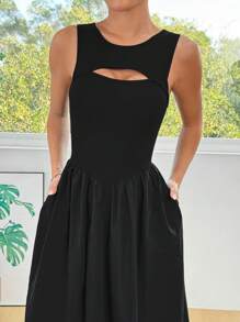 Muchica Women's New Hollow Out Back Dress - Black - View 4