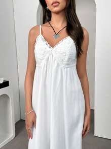 Chiquease 女士夏季无袖拼布荷叶边下摆连衣裙，优雅休闲度假海滩