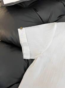 SHEIN Casuvi Kids 2pcs/Set Tween Boy Casual Collegiate Style Simple White Shirt And Trousers Outfit