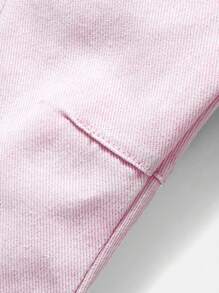 BABY GIRL DAILY CASUAL CUTE DOPAMINE PINK ELASTIC PAPERBACK WAIST SOFT BALLOON JEANS, SPRING SUMMER MUST HAVE DAILY FASHION ITEM - Baby Pink - View 4