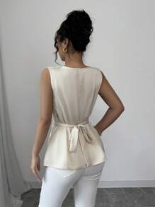 Selianne Women's Fashionable And Elegant Fashionable Blouse - Apricot - View 2