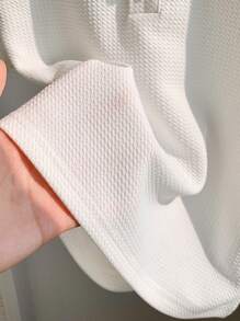 SHEIN Babyboy 可爱百搭白色针织翻领 Polo 衫，夏季 - 彩色 - 查看 4