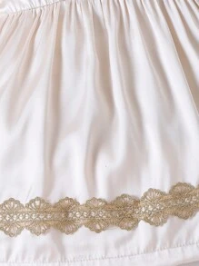 Baby Girl Summer New Solid Color Casual Lace Patchwork Dress - White - View 6