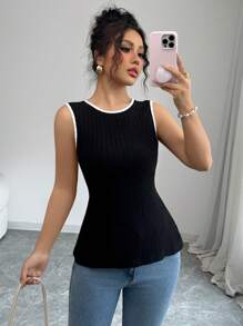 Selianne 优雅性感露背镂空蝴蝶结设计吊带背心 - 白色 - 查看 4