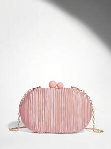 SHEIN BAE 女士优雅手拿包，适合情人节、派对、活动，粉色