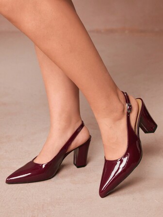 CUCCOO CURVES 时尚新款尖头闪亮高跟女式高跟鞋