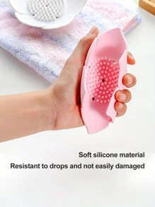 Estante para almacenar jabón con diseño de loto, caja de jabón creativa, caja de jabón para el baño, caja de jabón para estudiantes sin necesidad de taladrar, decoración de baño para el hogar en verano