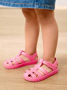 Cozy Pixies 1 Par de Sandálias Planas Macias para Praia, Versáteis e Elegantes, com Cristais Rosas, para Bebê, Primavera/Verão - Rosa chiclete - Visão 3