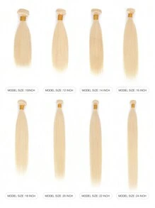 613# Light Blonde Color Straight Virgin Human Hair Weave Bundles 100% Raw Unprocessed 613 Platinum Blonde Hair Weft Easy To Dye
