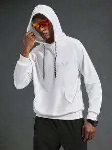 Manfinity Sport Corelite Herren-Sweatshirt mit Grafik, Kapuze und Kordelzug, langärmlig