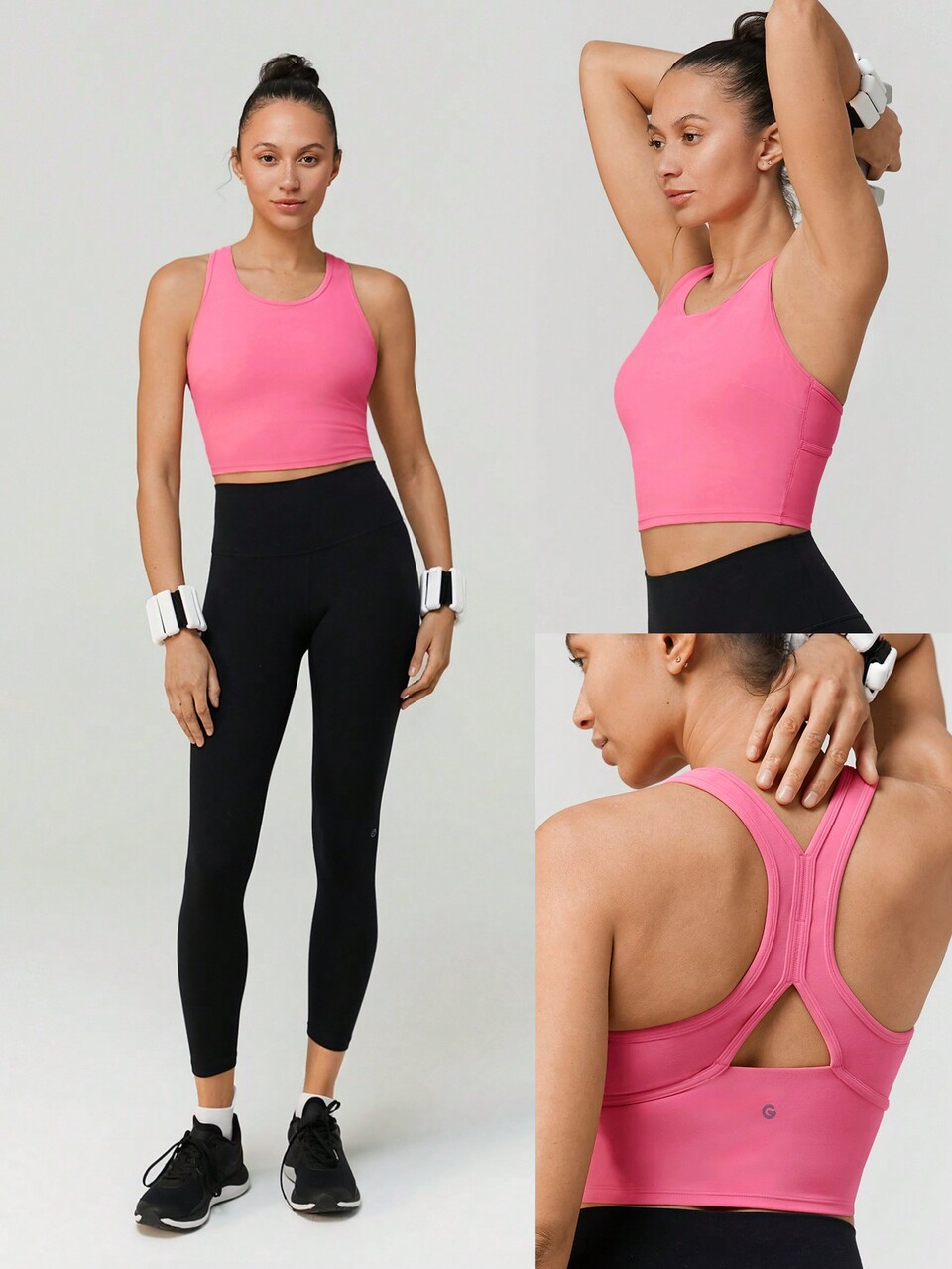 Powersculpt™-Air Built-In Cups Quick-Dry Sweat-Wicking Racerback Sports Bra High Impact Workout Running Training