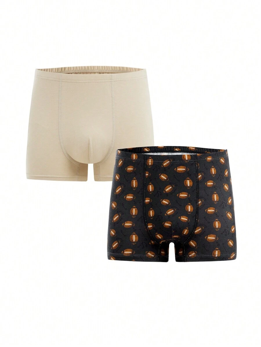 男童舒适棉质足球卡通图案内裤 - 彩色 - 查看 1