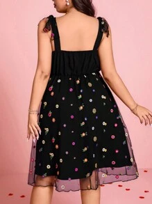 SHEIN Clasi Plus Size Simple Casual Everyday Dress - Black - View 2