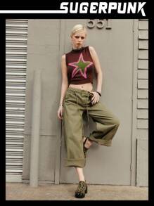 Sugerpunk Women's Fashion Black Backstrap Wooden Clog Platform Slingback Shoes Spring Shoes Spring Break Easter Prom Heels - Green - View 6