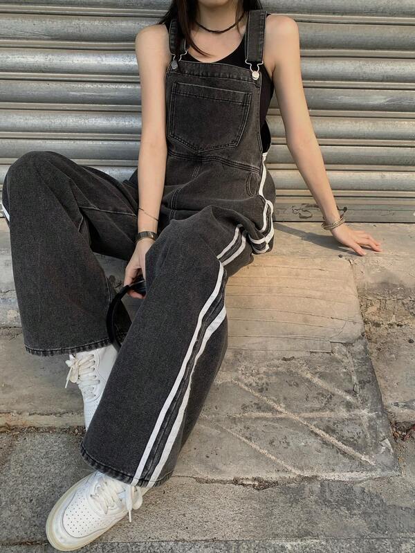 DAZY Women Casual Distressed Wash Denim Bib Overall Pants And Jumpsuit, Back To School Clothes Fall,Winter