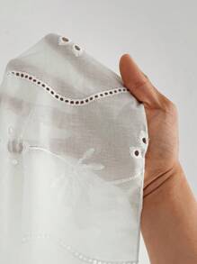 SHEIN Clasi 大码女式波西米亚风节日花卉刺绣短袖连衣裙，适合夏季