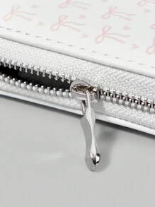 ROMWE Kawaii 粉色蝴蝶结设计多功能卡槽女士小钱包迷你钱包钱包小钱包 - 彩色 - 查看 5