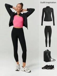 GLOWMODE Reggiseno sportivo Powersculpt™-Air con coppa integrata, ad asciugatura rapida e antitraspirante, a schiena aperta, per alto impatto, allenamenti e corse