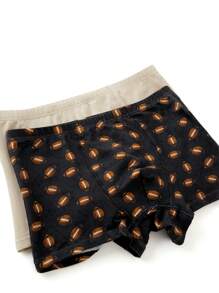 男童舒适棉质足球卡通图案内裤 - 彩色 - 查看 3