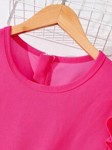 少女紫红色直筒紧身衣和连体裤，散发青春活力，兼具时尚与优雅 - 玫紅色 - 查看 5