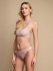 TryMe Women's Rhinestone Embellished Bikini Leg Soft Underwear - Dusty Pink - View 4