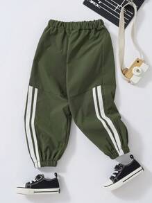 SHEIN Pantaloni casual pentru băiat uni cu talie