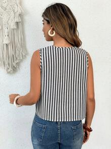 Flirla Women's Plus Size Business Casual Slim Fit V-Neck Vest, Lightweight Spring/Summer - Multicolor - View 2