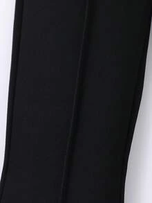 Tween Girls Casual Versatile Black Wide Leg Flare Pants Fall Winter - Black - View 6