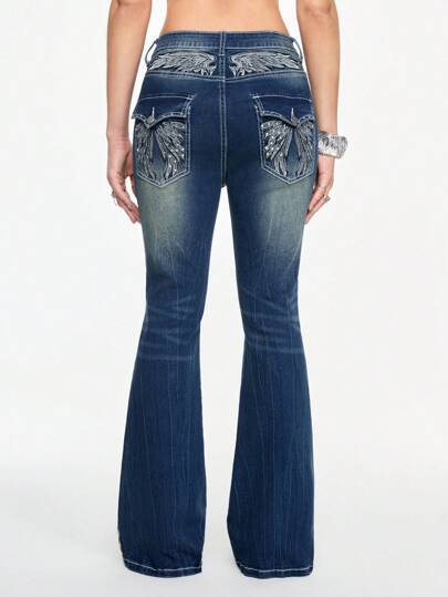 パンツ y2k Japanese Label Grunge Bootcut Jeans 173744908595209fbe826b36440c3b