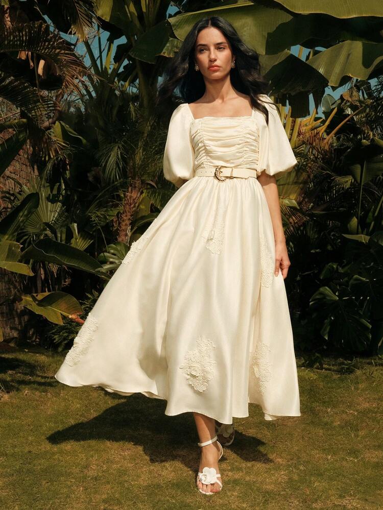Spring/Summer New U-Neck Mid/Long Dress For Women, Party And Holiday Sundress