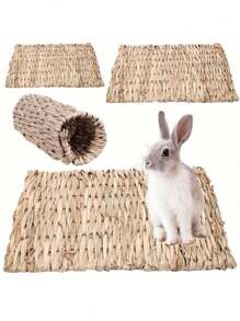 S/L Size Pet Chew Mat, A Must-Have For Small Pets At Home, Pet Cage Accessories, Suitable For Hamsters, Rabbits, Chinchillas, Guinea Pigs, Hamster Pet Products, Sturdy And Easy To Care For. - Apricot - View 1