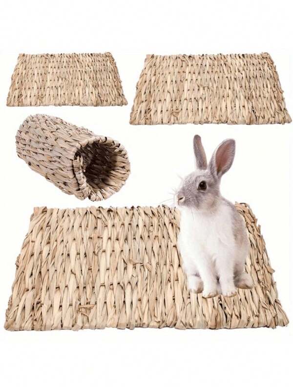 Esterilla para masticar para mascotas, talla S/L, un artículo imprescindible para mascotas pequeñas en el hogar, accesorios de jaula para mascotas, adecuado para hámsters, conejos, chinchillas, cobayas, productos para hámsters, resistente y fácil de cuidar.