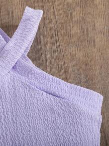 Emery Rose Kids Emery Rose Kids Young Girl 2Pcs/Set Solid Color Knit Sleeveless Top And Shorts Set