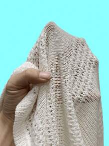 Manfinity Homme Men's Casual Single-Breasted Textured Short Sleeve Shirt Beach Vacation - White - View 5